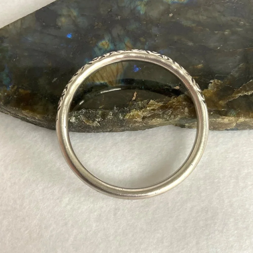 VTG Childrens Youth Sterling Silver 925 Y&S Round Repousse Bangle Bracelet Sz 6